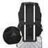 Sac à dos ordinateur étanche noir avec sangle de bagage et poche secrète pour voyage
