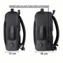 Sac à dos ordinateur extensible 17 pouces noir avec fermeture éclair ajustable