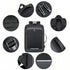 Sac à dos ordinateur extensible noir multifonction avec multiples détails et poches