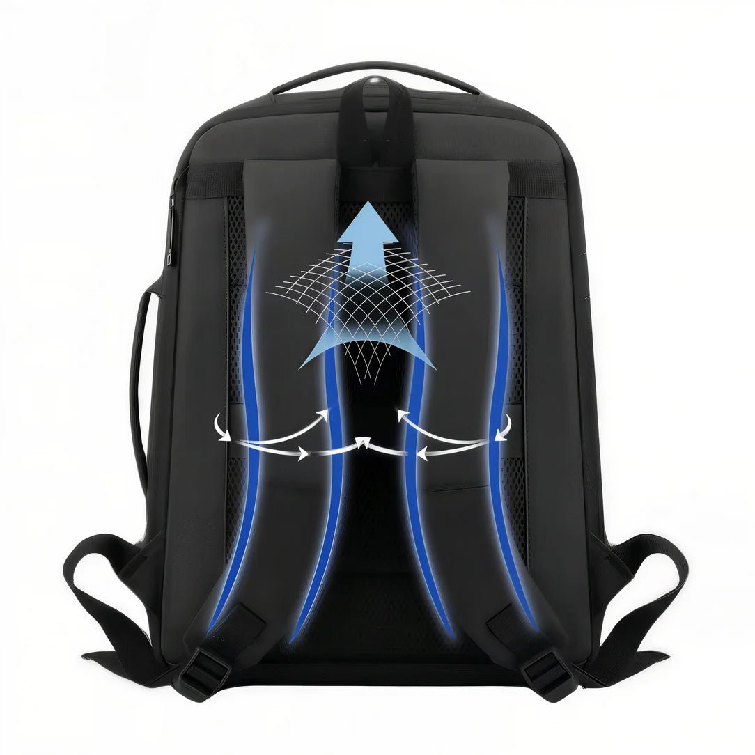 Sac à dos ordinateur extensible 17 pouces avec dos respirant et design aération