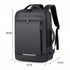 Sac à dos ordinateur extensible 17 pouces gris foncé, minimaliste avec ports USB