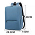 Sac à dos ordinateur homme tendance 15 pouces en bleu clair avec dimensions visibles