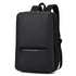 Sac à dos ordinateur homme tendance 15 pouces noir minimaliste avec deux zippers en haut