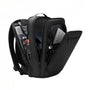 Sac à dos ordinateur Nebula 16 noir avec compartiments ouverts et contenu visible