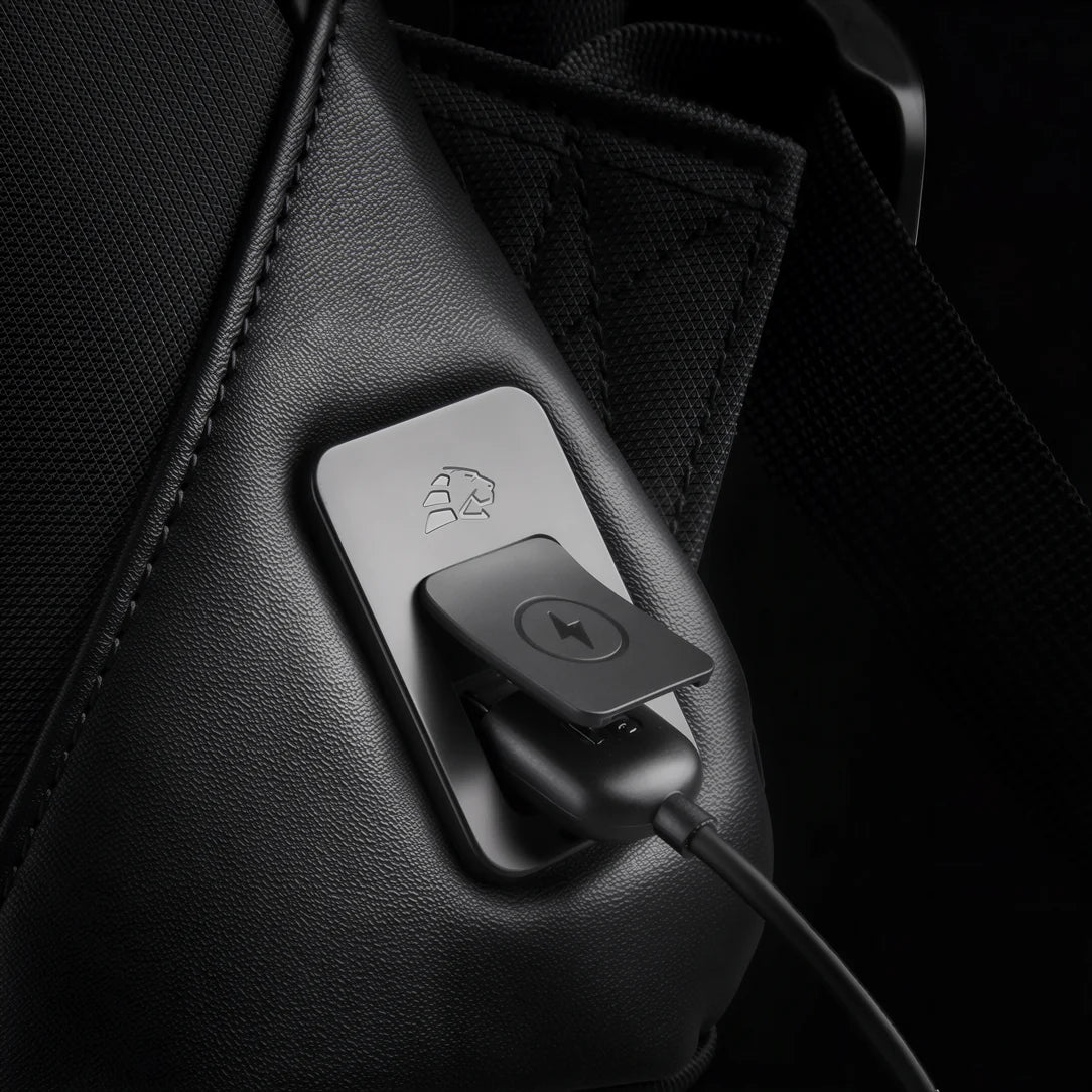 Coussinet de charge magnétique noir pour sac à dos ordinateur étanche