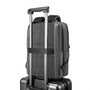 Sac à dos PC portable 17 pouces Urban Nova attaché à une valise à roulettes grise foncée