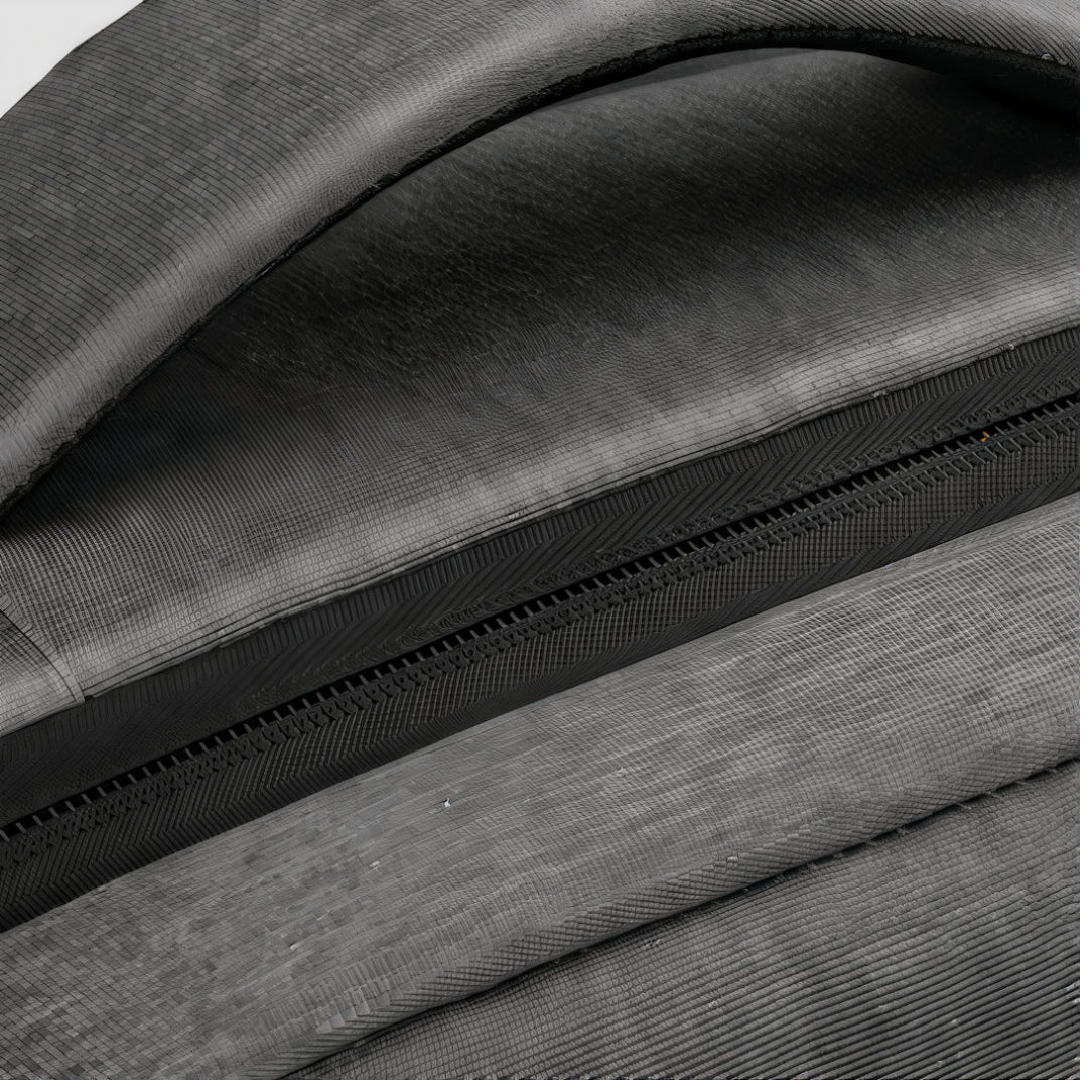 Sac à dos PC portable 17 pouces Urban Nova en tissu gris foncé avec fermeture éclair noire