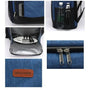 Sac à dos Picnic Isotherme en denim avec compartiment isolé et poches multiples