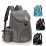 Sac à dos pour chat adulte gris avec fenêtres en mesh et poches latérales, en différentes couleurs