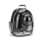 Sac à dos pour chat avec hublot noir et transparent avec fenêtre en bulle claire