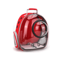 Sac a dos pour chat avec hublot, sac à dos rouge pour animaux avec fenêtre en bulle