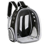 Sac a dos pour chat transparent noir avec trous de ventilation pour transport animal