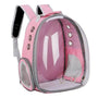 Sac a dos pour chat transparent rose avec fenêtre en bulle et trous de ventilation