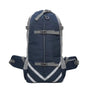Sac à dos pour chien sombre bleu et gris avec bandes réfléchissantes