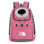 Sac à dos pour chien rose avec ouverture en mesh pour la tête du animal
