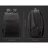 Sac à dos pour ordi portable noir avec dimensions indiquées, idéal pour ordinateur portable