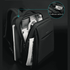 Sac à dos pour ordi portable noir anti-vol avec plusieurs compartiments pour électronique