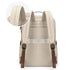 Sac à dos pour ordinateur 15,6 pouces beige avec bretelles marron réglables