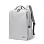 Sac à dos pour ordinateur 15,6 pouces gris clair avec zippers noirs et bretelles
