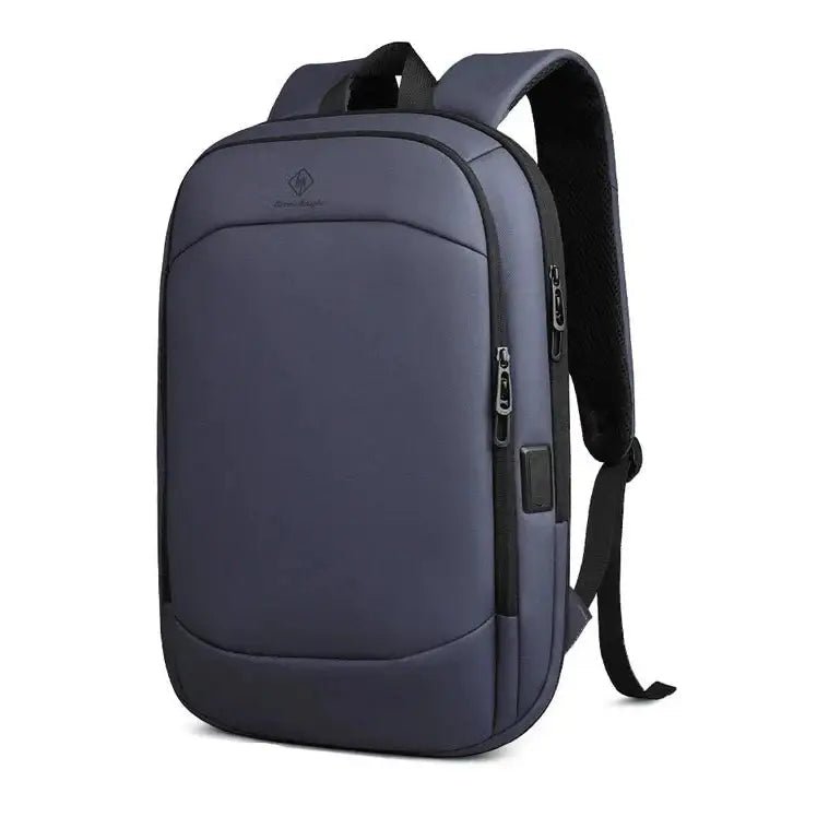 Sac à dos pour ordinateur 17 pouces BackGuard minimaliste navy avec compartiments et port USB