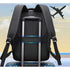 Sac à dos pour ordinateur portable homme noir avec manchon trolley pour voyage