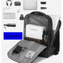 Sac à dos pour ordinateur portable homme noir avec plusieurs compartiments pour électroniques