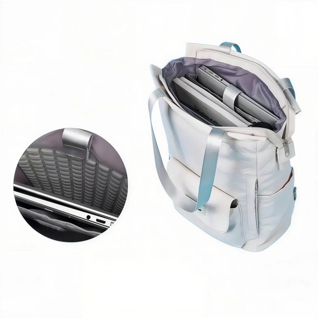 Sac à dos pour PC 15,6 pouces léger avec sac à main clair et compartiment rembourré