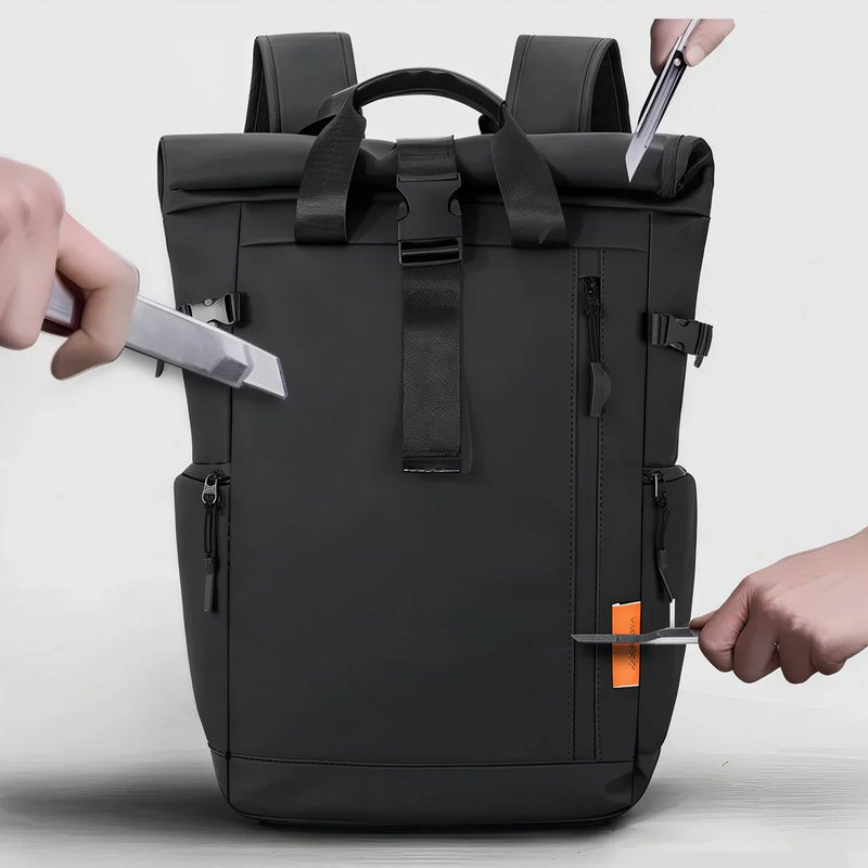 Sac à dos pour pc homme TangoColl 16 noir résistant, coupe-feu, compartiments et bretelles ajustables