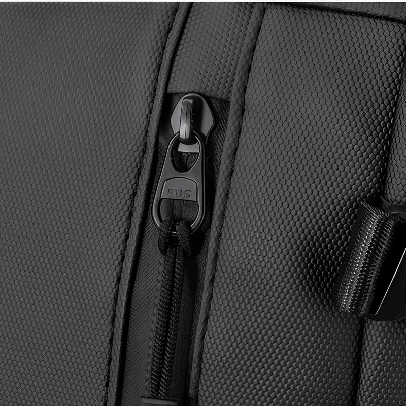Zip de sac à dos pour PC homme TangoColl 16 avec cordon texturé sur tissu foncé