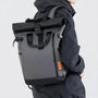 Sac à dos pour PC homme TangoColl 16, sac gris foncé avec plusieurs compartiments et accent orange
