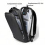 Sac à dos pro 15,6pouces noir avec plusieurs compartiments pour ordinateur portable