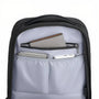 Sac à dos pro 15,6 pouces ouvert noir avec intérieur gris, poches et compartments organisateurs