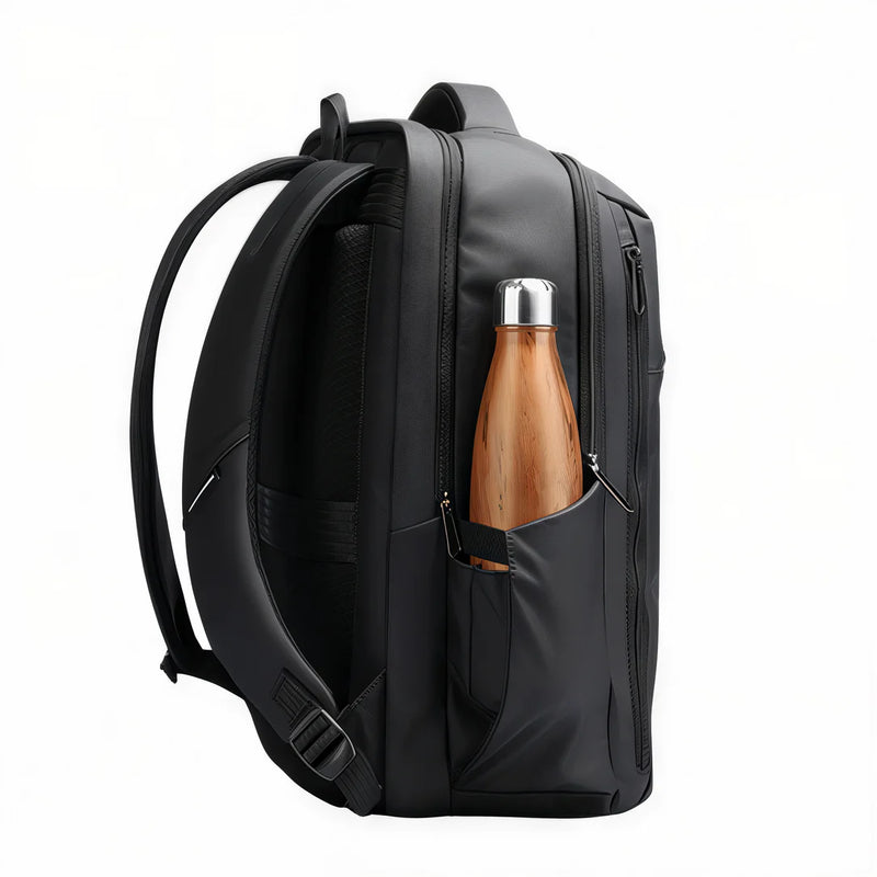 Sac à dos professionnel WorkFlow avec bouteille d’eau dans la poche latérale