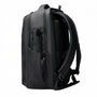 Sac à dos professionnel de travail PC 15.6 pouces WorkFlow noir étanche avec poche latérale
