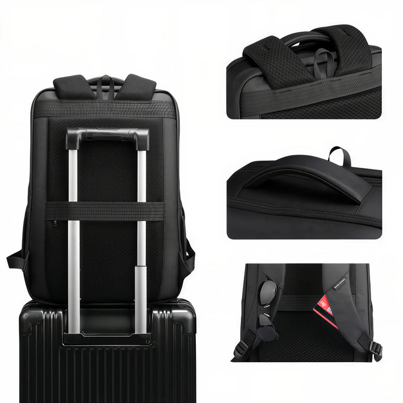 Sac à dos professionnel de travail PC 15.6 pouces WorkFlow avec plusieurs compartiments
