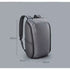 Sac à dos professionnel femme gris en coque dure avec bretelles rembourrées et dimensions visibles
