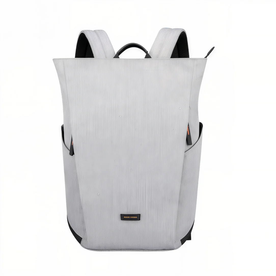 Sac à dos Quasar I 16 pouces Ryden en gris clair avec accents noirs et poches latérales