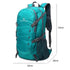 Sac à dos randonnée étanche teal avec bretelles et boucles grises