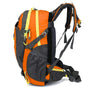 Sac à dos randonnée femme 40l orange et gris avec accents jaunes pour l’extérieur
