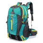 Sac à dos randonnée femme 40l en teal et gris avec accents jaunes