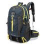 Sac à dos randonnée femme 40l bleu foncé avec accents jaunes pour trekking
