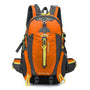 Sac à dos randonnée femme 40l orange gris avec accents jaunes et plusieurs compartiments