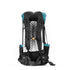 Sac à dos randonnée femme léger noir et teal avec panneau dorsal rembourré et bretelles ajustables