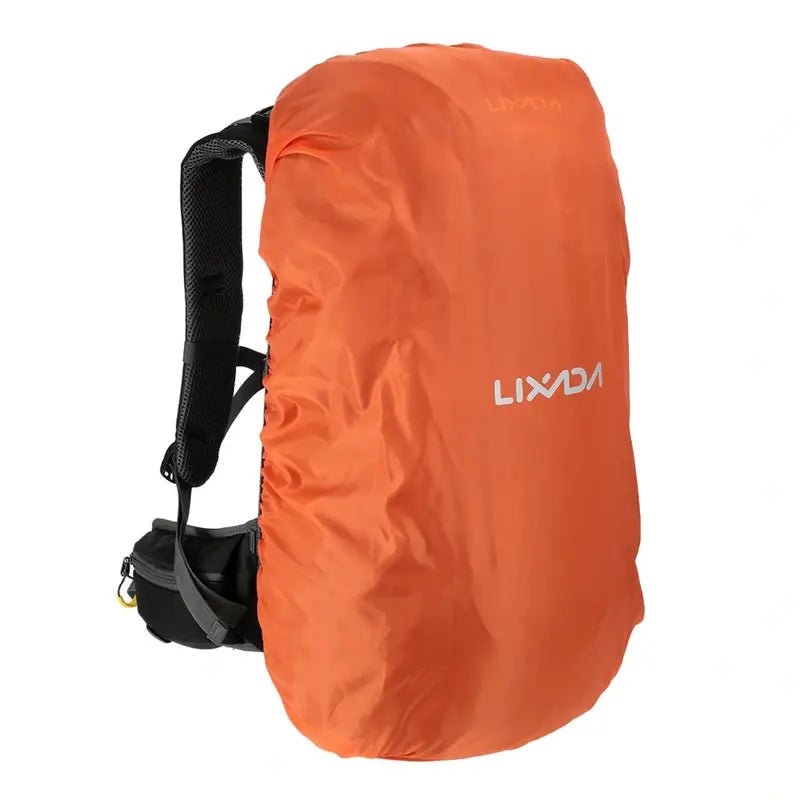 Couverture de pluie orange pour sac à dos de randonnée homme 50L