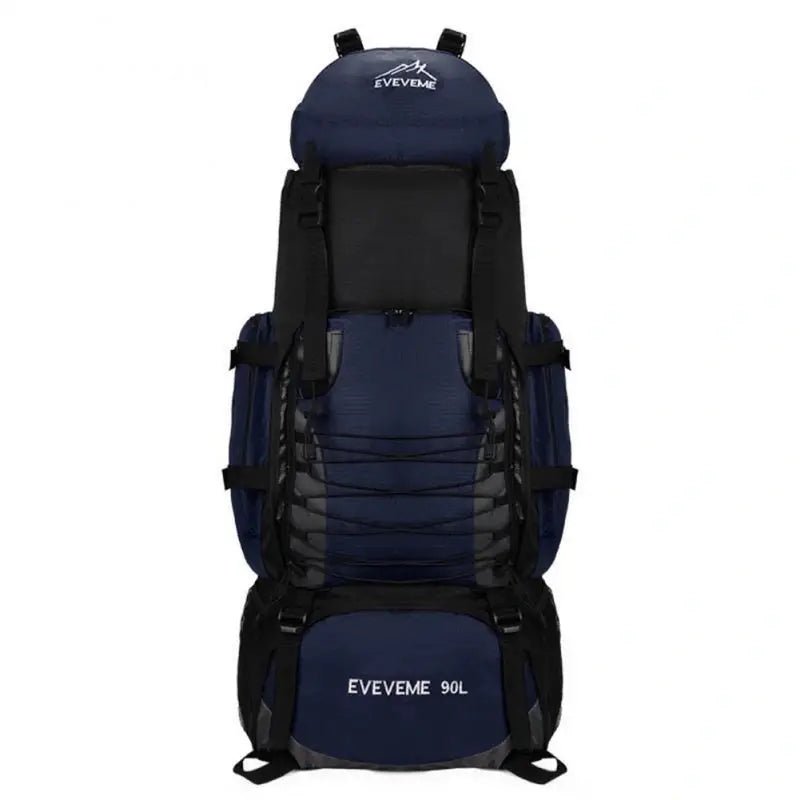 Sac à dos randonnée homme 90l navy blue avec bretelles pour trekking et outdoor