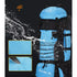 Sac à dos randonnée homme 90l imperméable et durable bleu et noir