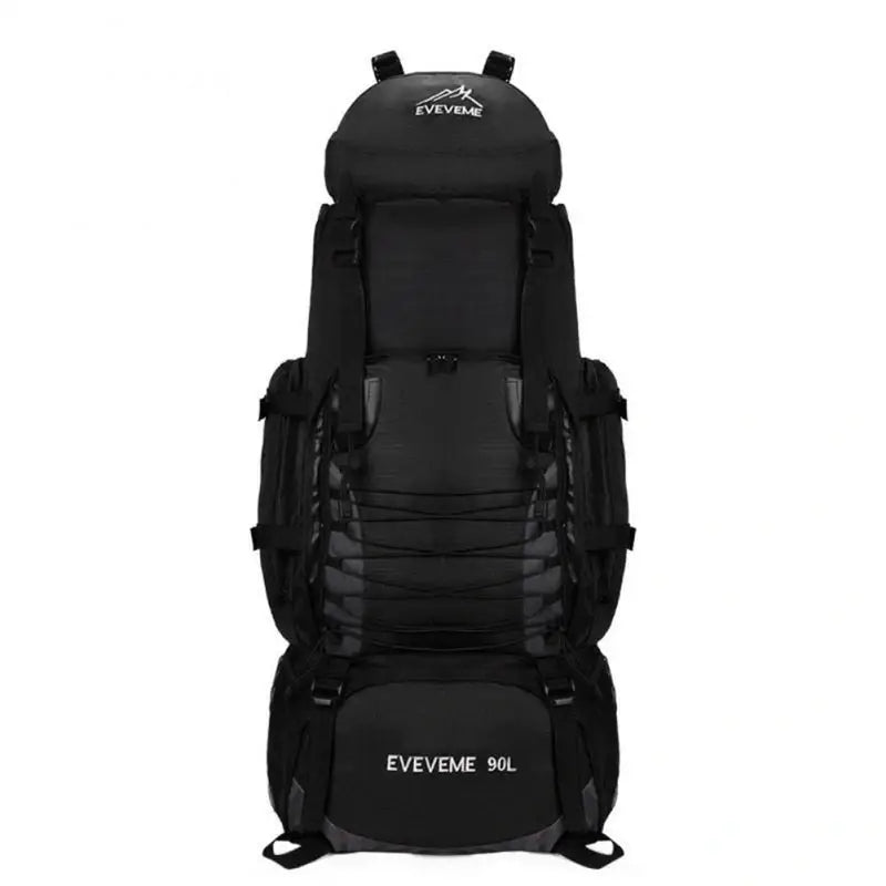 Sac à dos randonnée homme 90l noir avec sangles de compression pour l’aventure