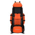 Sac à dos randonnée homme 90l orange et noir pour trekking et aventure en plein air