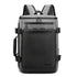Sac à dos rectangulaire 25l gris et noir avec compartiments zippés et sangles latérales