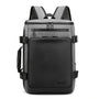 Sac à dos rectangulaire 25l gris et noir avec compartiments zippés et sangles latérales